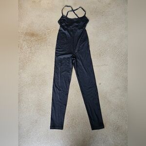 Aerie Black Strappy Jumpsuit